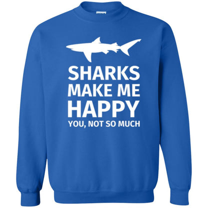 Shark Lover T-shirt Sharks Make Me Happy You Not So Much Royal