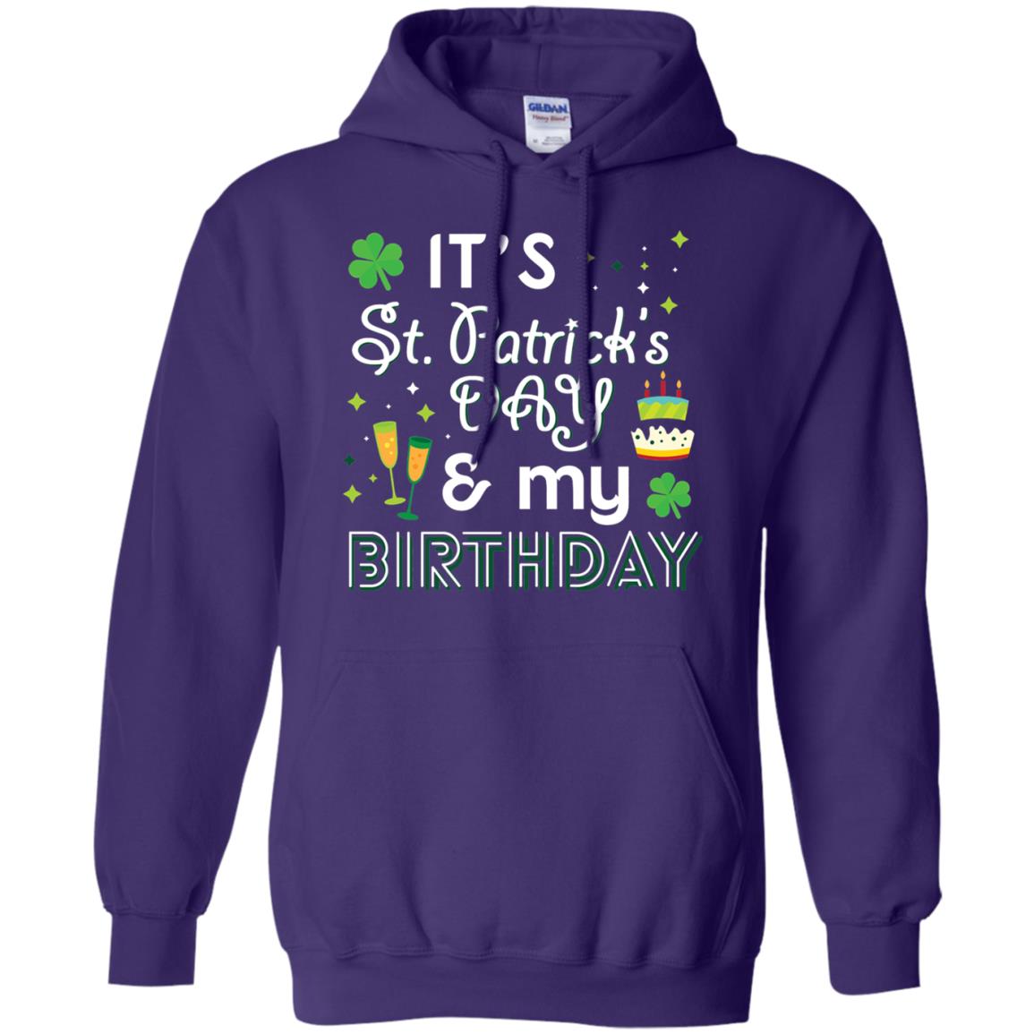 Funny My Birthday St Patricks Day Drinking T-shirt Purple