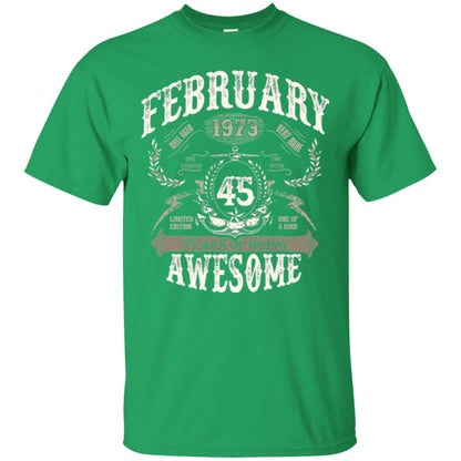 February 1973 45 Years Of Being Awesome T-shirt 45 Years Old Irish Green