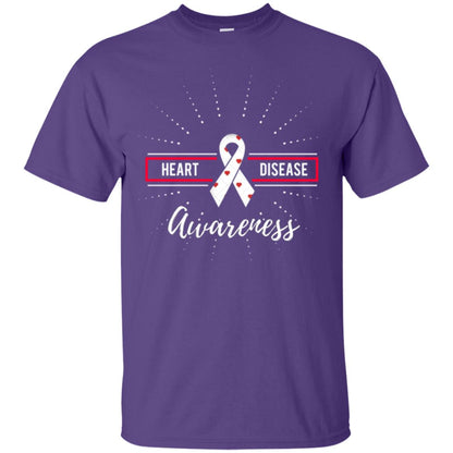 Heart Disease Awareness T-shirt Purple