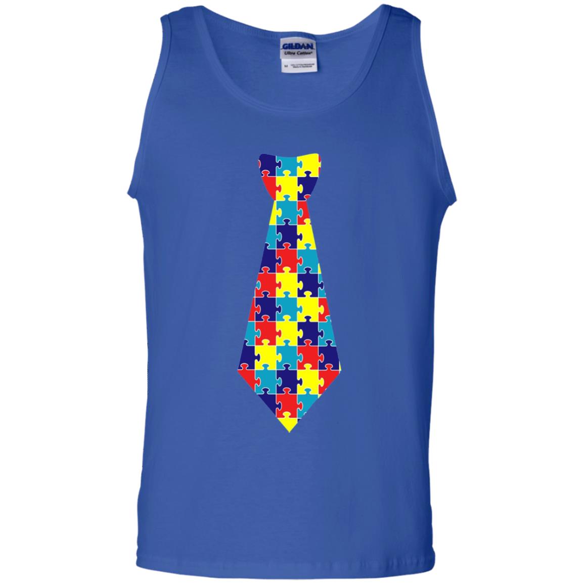 Autism Awareness T-shirt Puzzle Neck Tie 2018 Royal