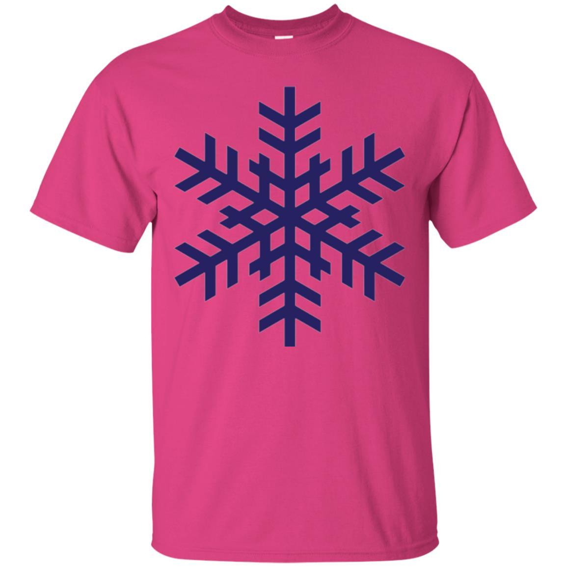 Christmas T-shirt Navy Blue Snowflake T-shirt Heliconia