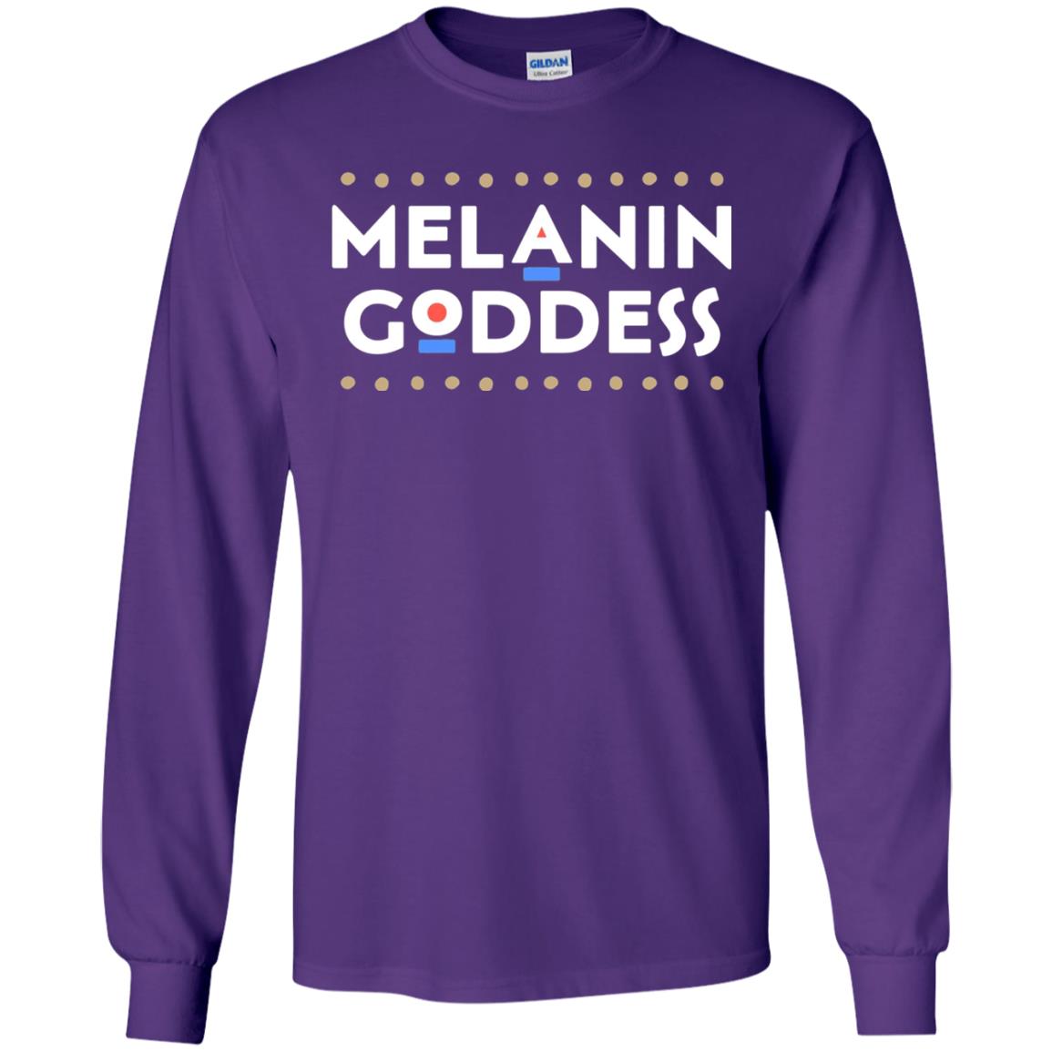 Melanin Goddess African T-shirt Black Girl Poppin_ Purple