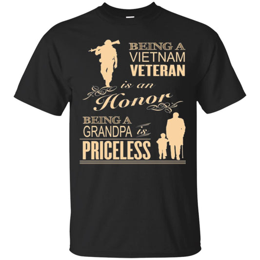Veteran T-shirt Being A Vietnam Veteran Is An Honor Black