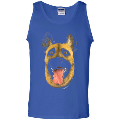 Dog Lover T-shirt Creepy Dog Head T-shirt Royal