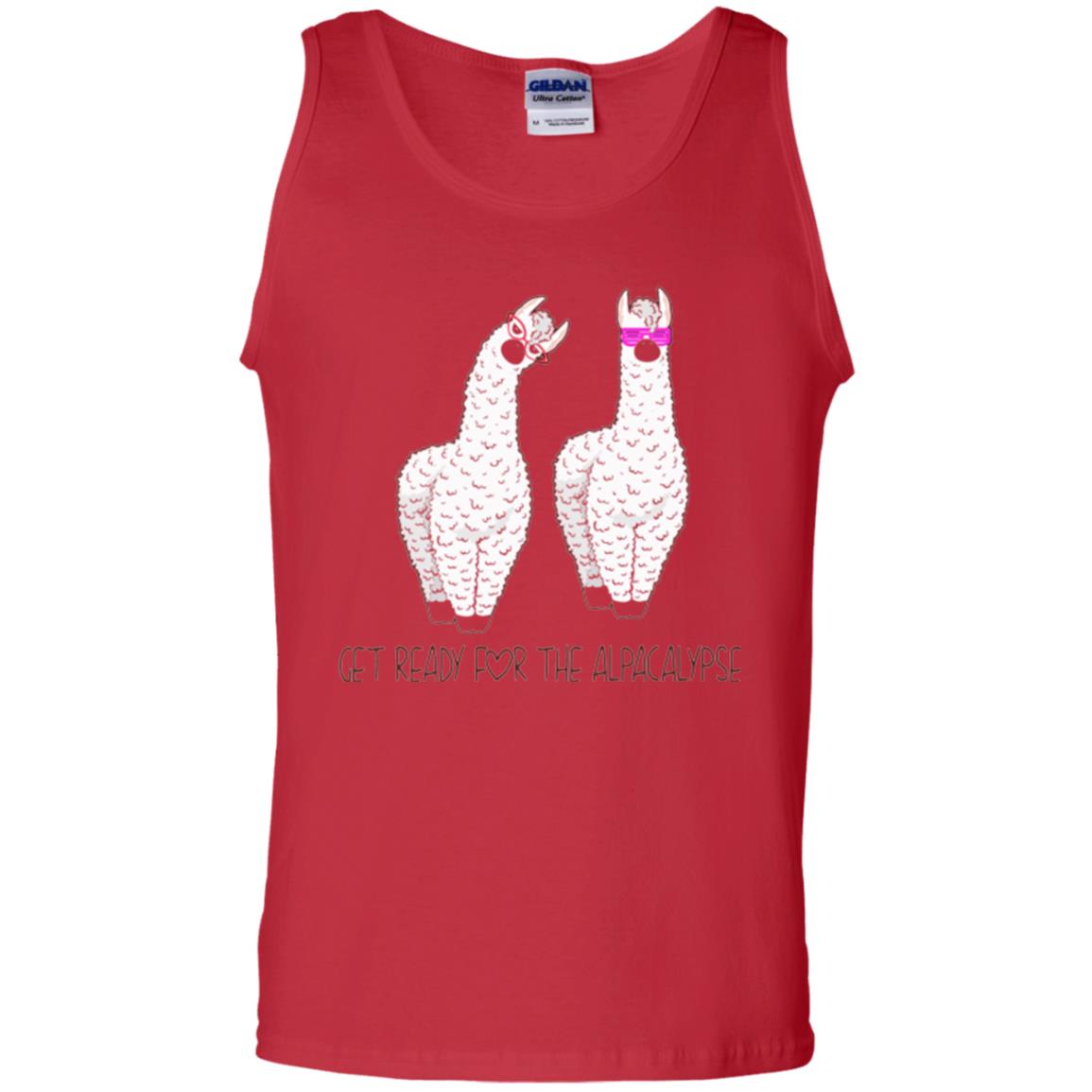 Funny Alpaca T-shirt Get Ready For The Alpacalypse Red