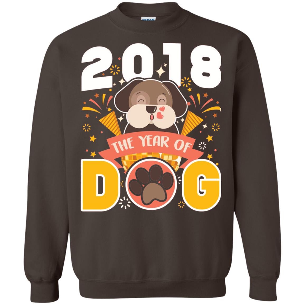 Funny Chinese New Year T-shirt 2018 The Year Of Dog Dark Chocolate