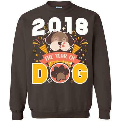 Funny Chinese New Year T-shirt 2018 The Year Of Dog Dark Chocolate