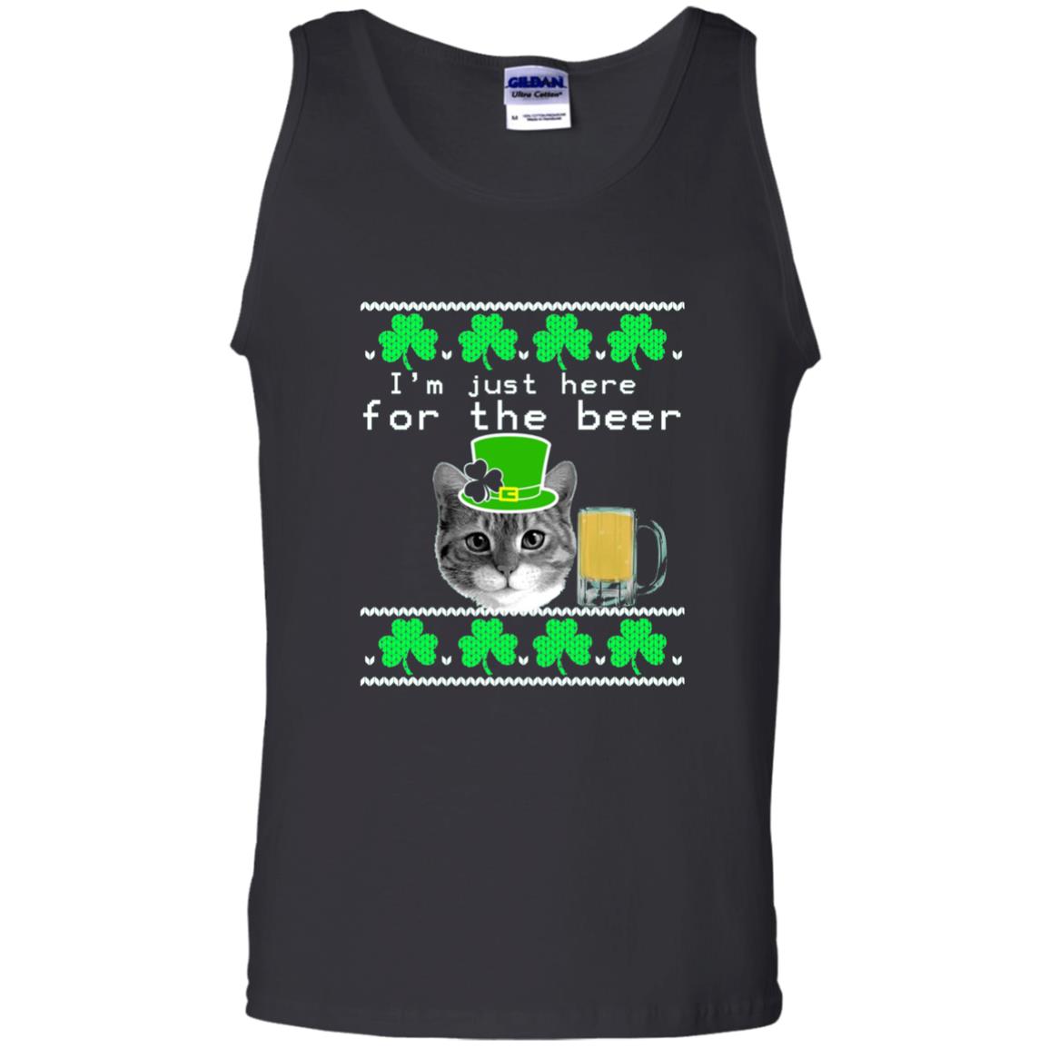 Saint Patrick_s Day T-shirt I_m Just Here For The Beer Black
