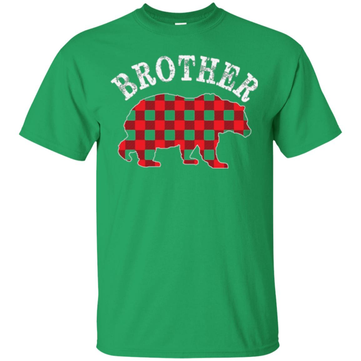 Christmas T-shirt Red Plaid Brother Bear Irish Green