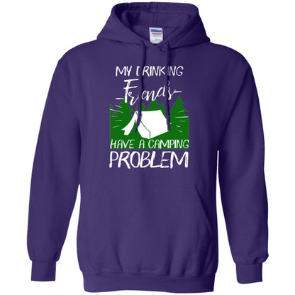 Camper T-shirt My Drinking Friends Have A Camping Problem Purple
