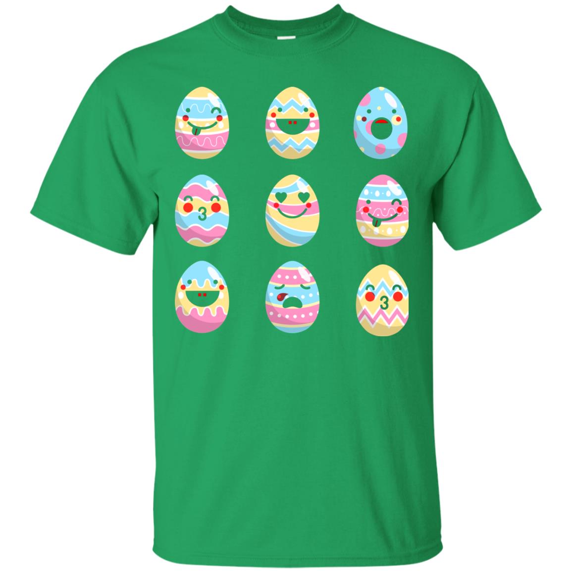 Egg Emoji Easter Happy Egg Hunt For Kids T-shirt Irish Green