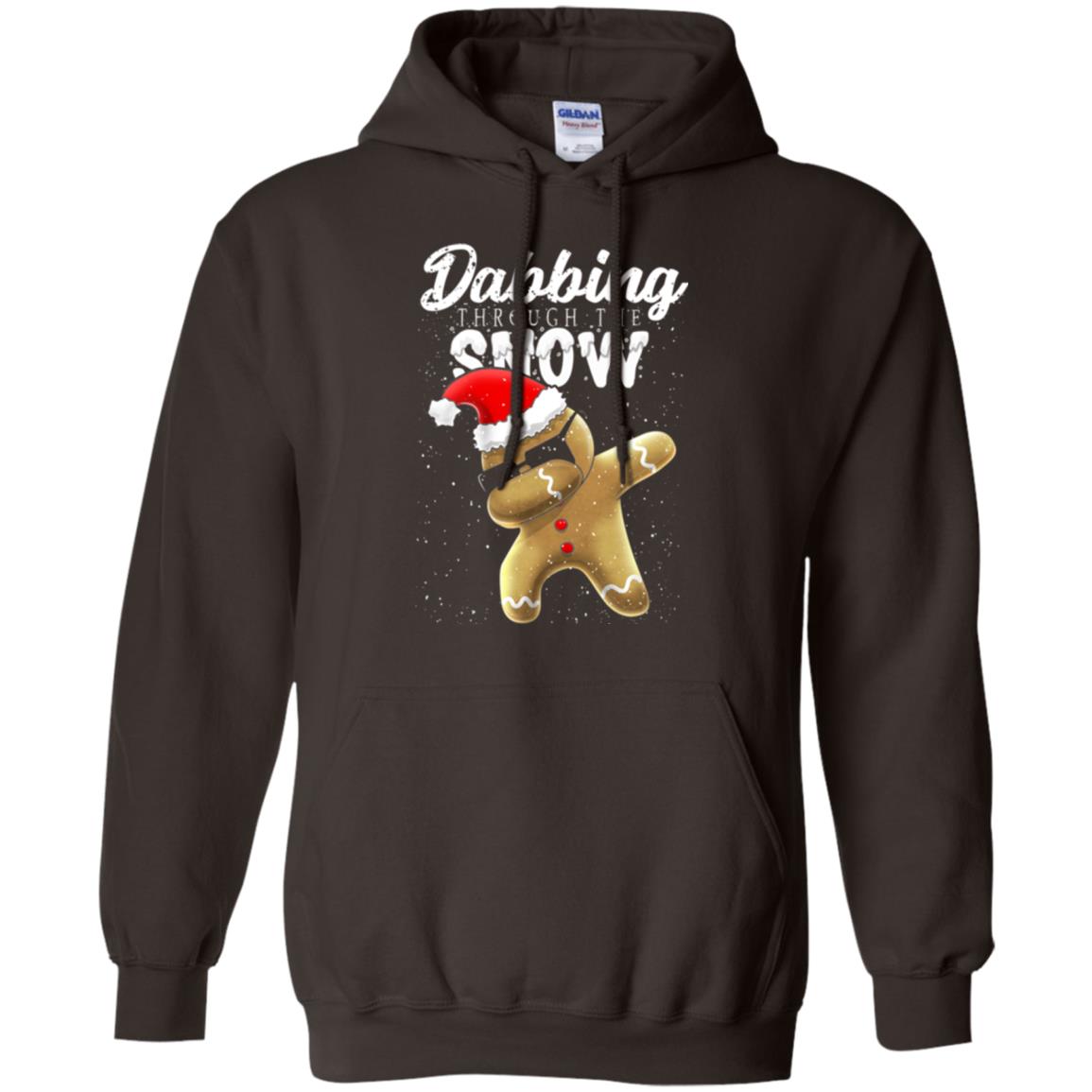 Dabbing Gingerbread T-shirt Dabbing Through The Snow Dark Chocolate