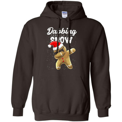 Dabbing Gingerbread T-shirt Dabbing Through The Snow Dark Chocolate