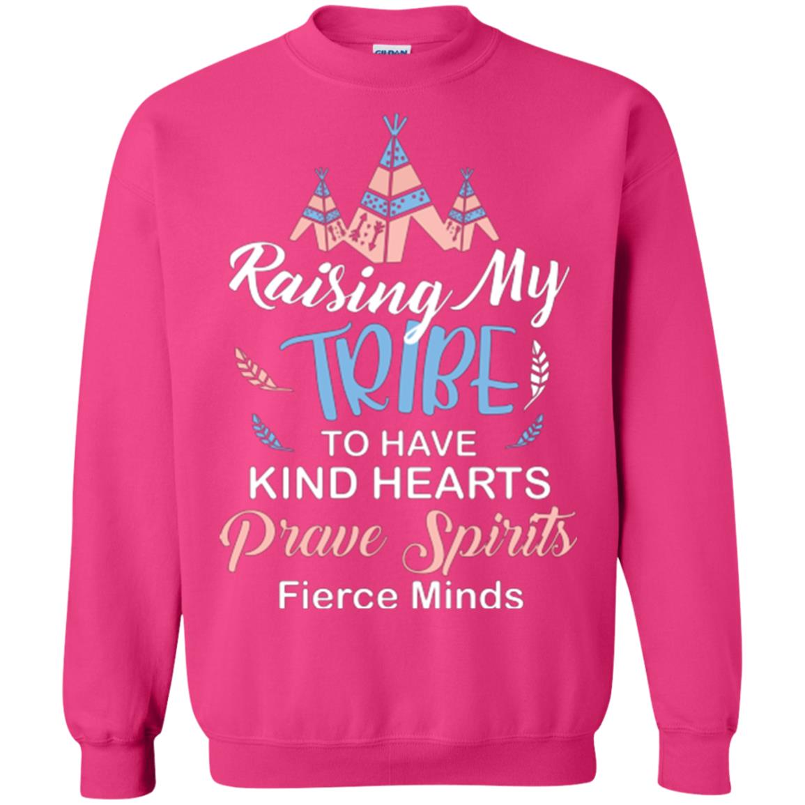 Mommy T-shirt Raising My Tribe To Have Kind Hearts Heliconia