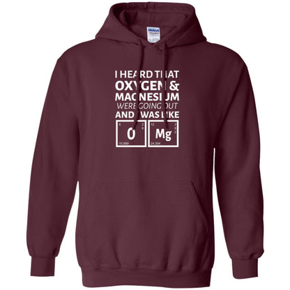 Science T-shirt I Heard That Oxygen And Magnesium Were Going Out Maroon