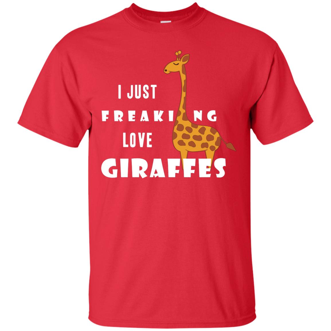 I Just Freaking Love Giraffes Shirt Red