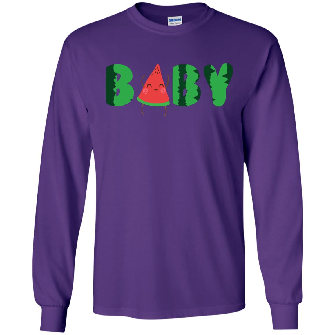 Baby Watermelon Funny Summer Melon Fruit Shirt For Baby Kids Purple