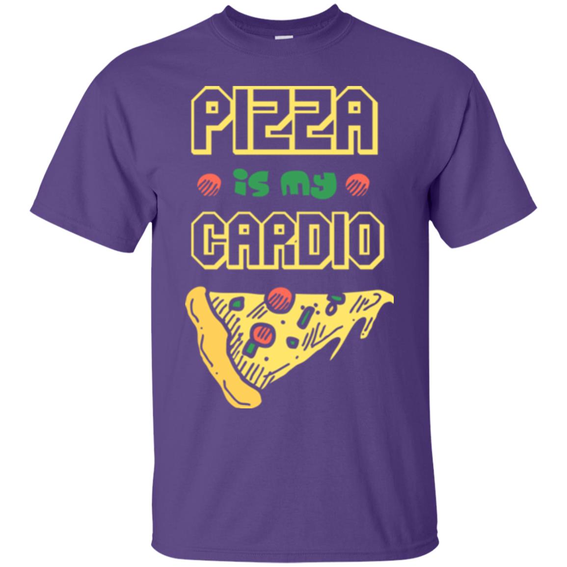Pizza Is My Cardio Pizza Lover T-shirt Purple