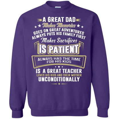 A Great Dad Make Memories Goes On Great Adventures Always Pots His Familly First Purple