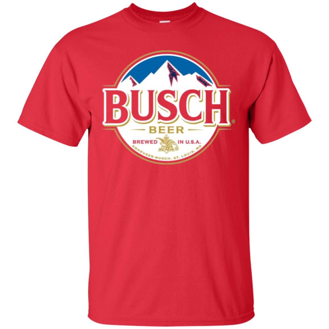 Beer Lovers T-shirt Busch Beer Red