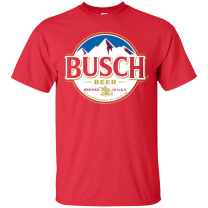 Beer Lovers T-shirt Busch Beer Red