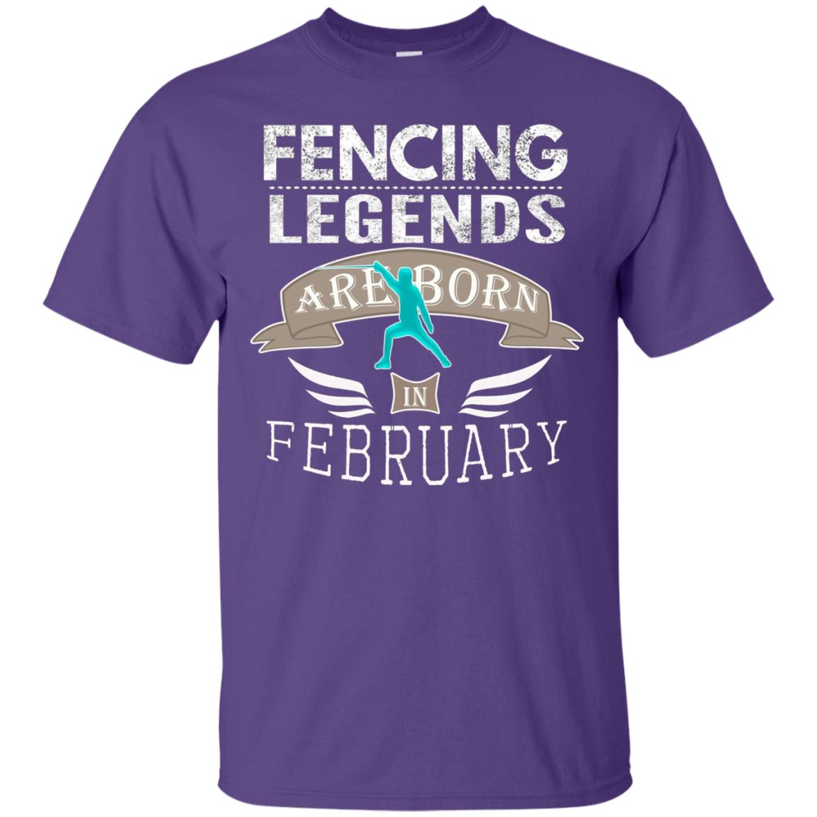 Fencing Legends Are Born In February Fencing Lover T-shirt Purple