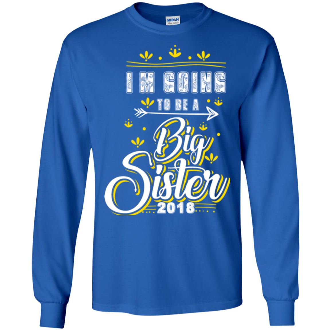 Family T-shirt I'm Going To Be A Big Sister 2018 Royal