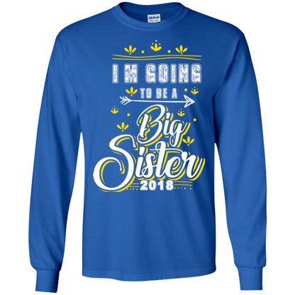 Family T-shirt I'm Going To Be A Big Sister 2018 Royal