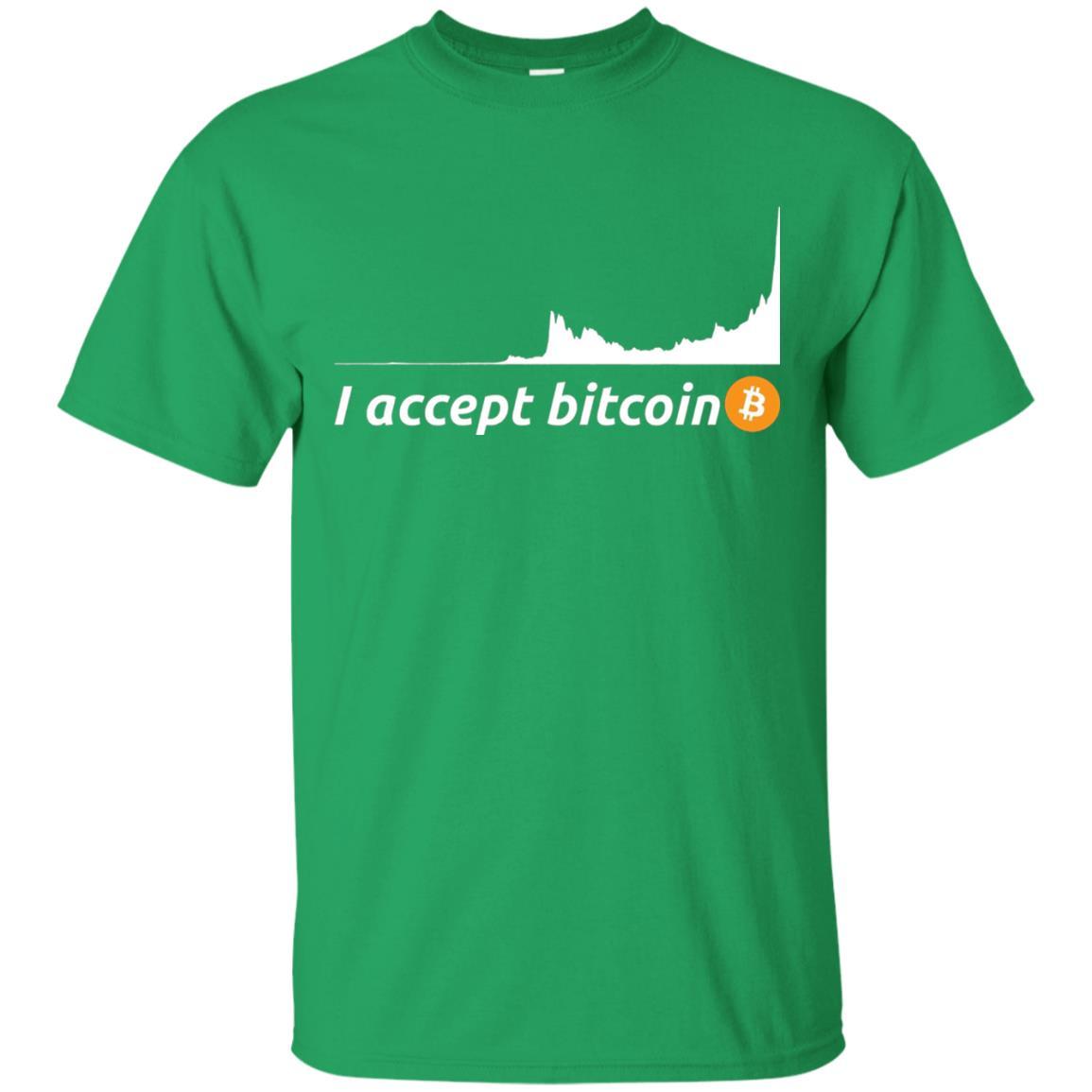 Cryptocurrency T-shirt I Accept Bitcoin Irish Green