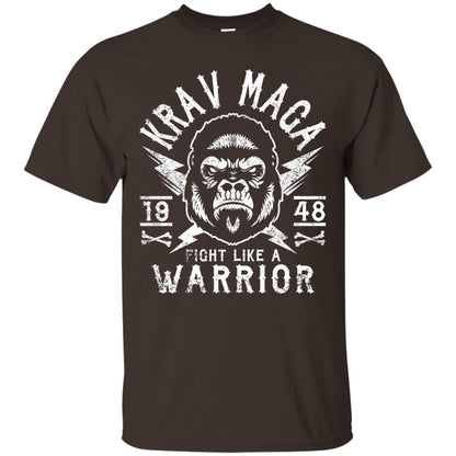 Krav Maga T-shirt Fight Like A Warrior Dark Chocolate