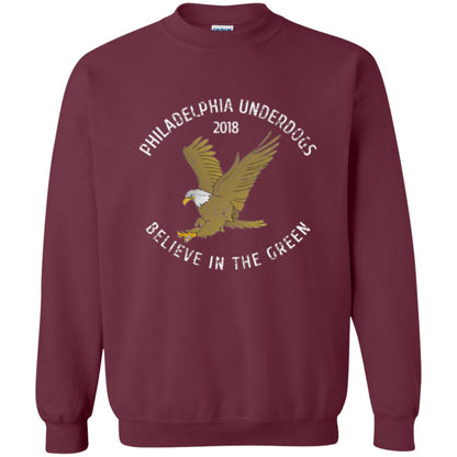 Eagle Lover T-shirt 2018 Philadelphia Underdogs Believe In The Green Maroon