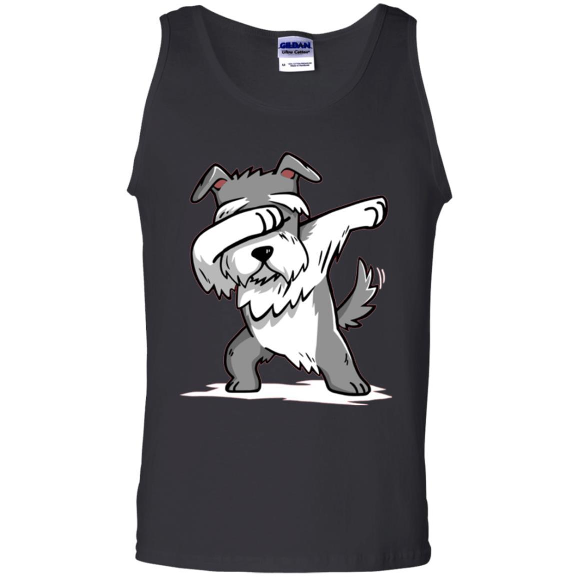 Dog Lover T-shirt Miniature Schnauzer Cute Dabbing Black