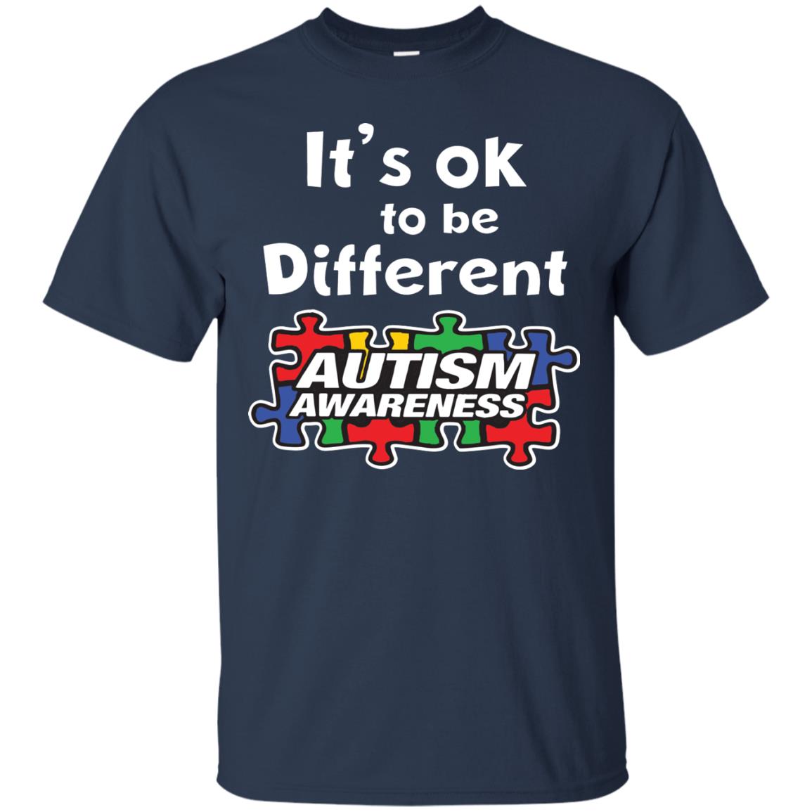 It’s Ok To Be Different Autism Awareness Best Gift Shirt For Autism Awareness Navy