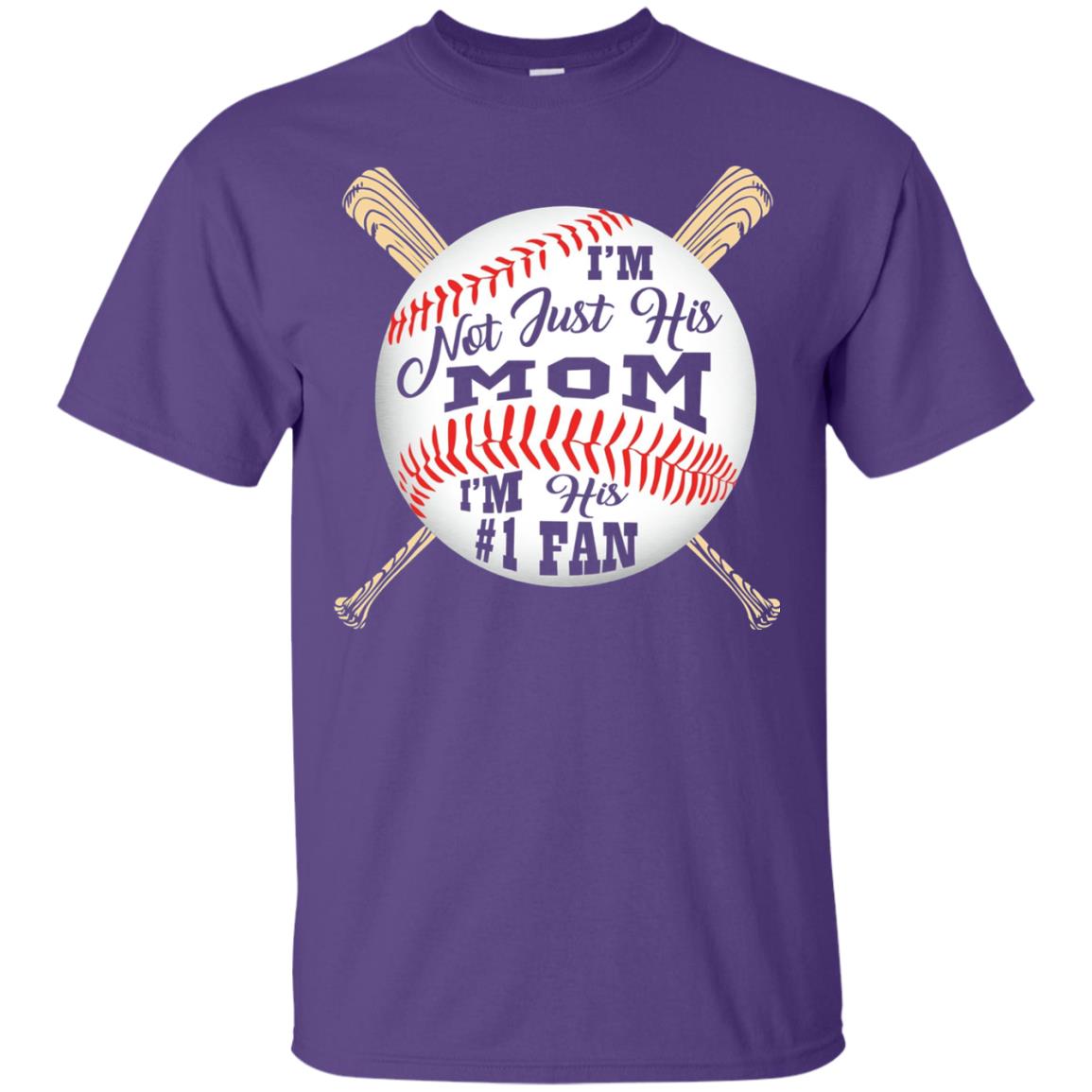Baseball Mom Shirt Im Not Just His Mom Fan Purple