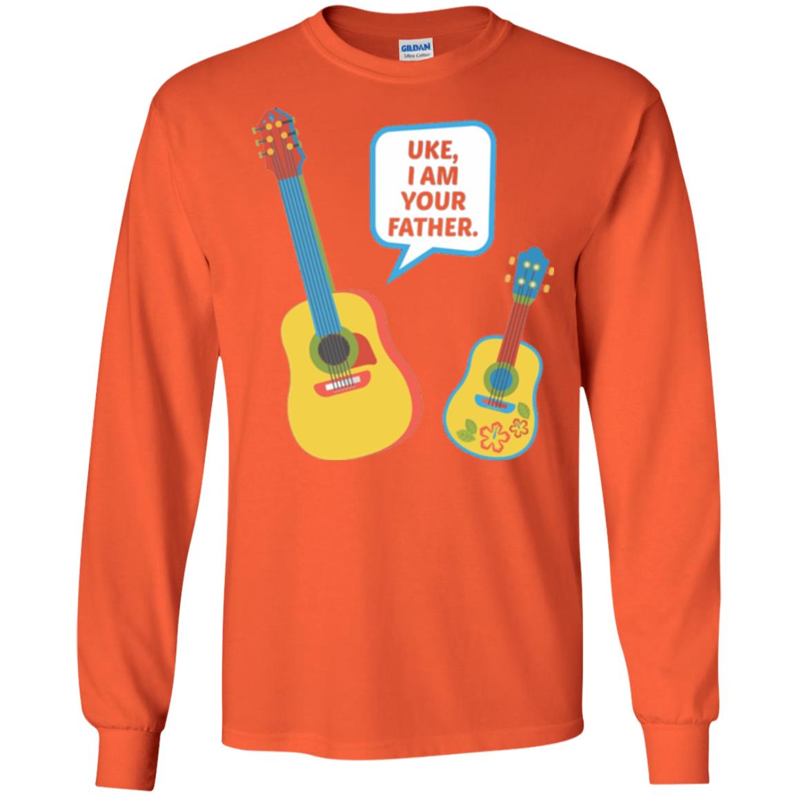 Ukulele Lovers T-shirt Uke I Am Your Father Orange