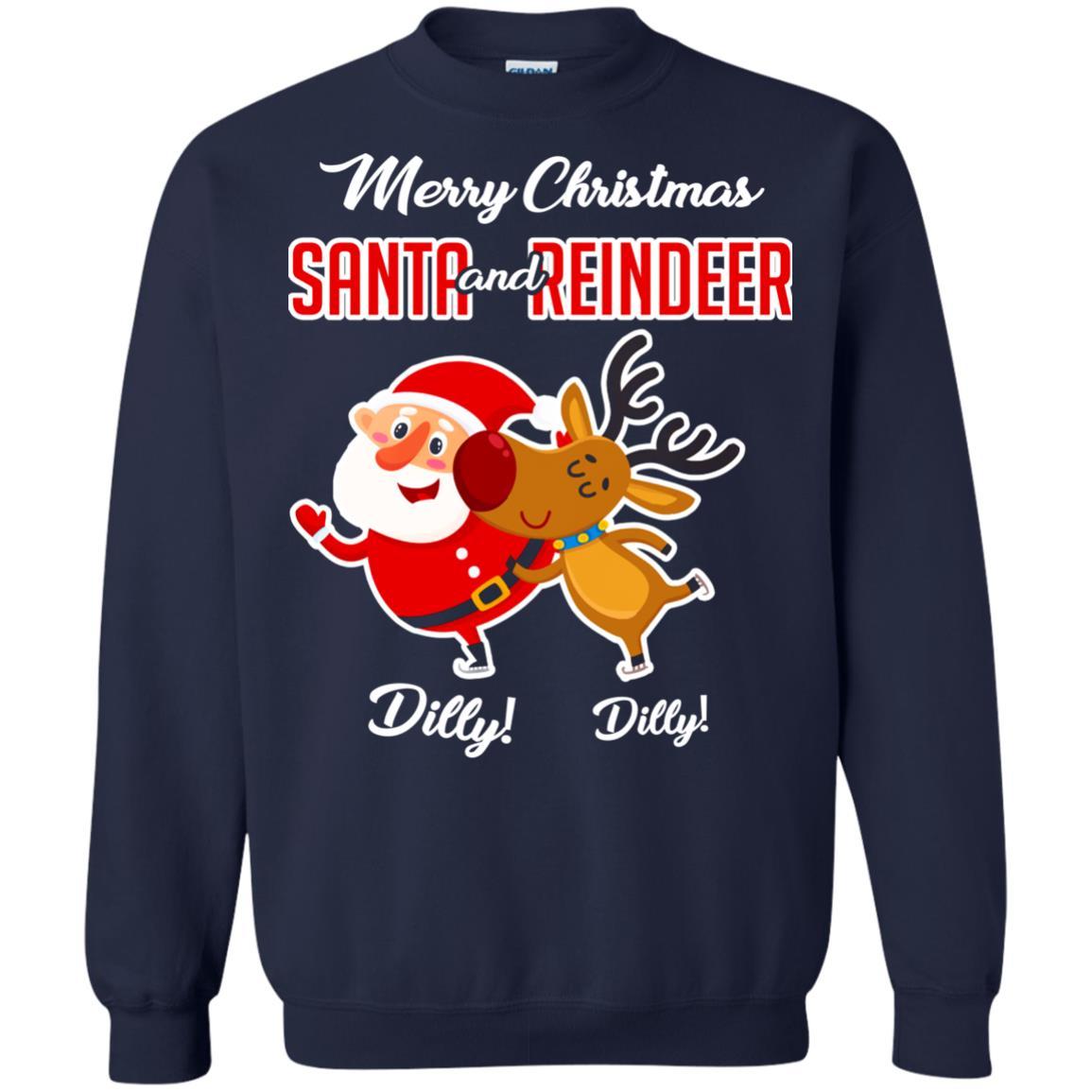 Christmas T-shirt Merry Christmas Dilly Dilly Navy