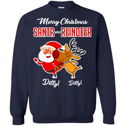 Christmas T-shirt Merry Christmas Dilly Dilly Navy