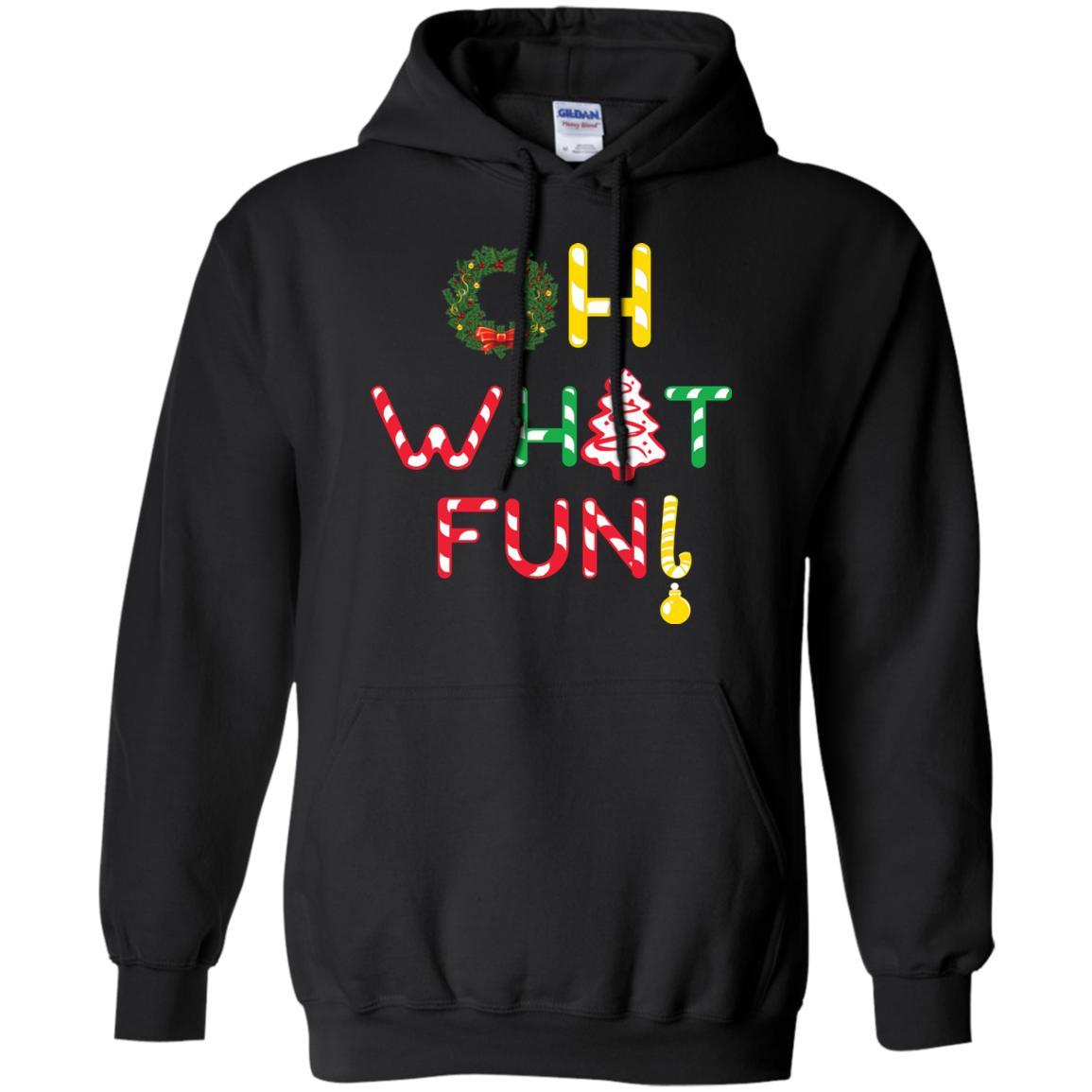 Christmas T-shirt Oh What Fun Black