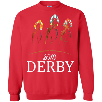 Derby 2018 Jockey Horse Racing T-shirt Red