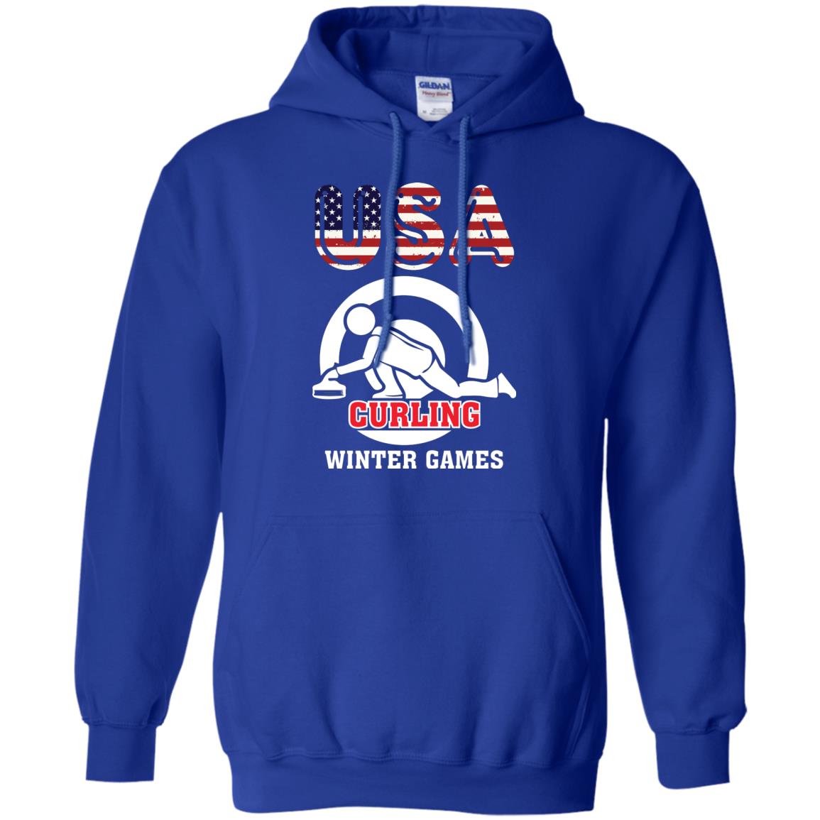 Usa Curling Winter Games Curling Lover T-shirt Royal