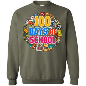 100 Days Of School Last Day Of School ShirtG180 Gildan Crewneck Pullover Sweatshirt 8 oz.