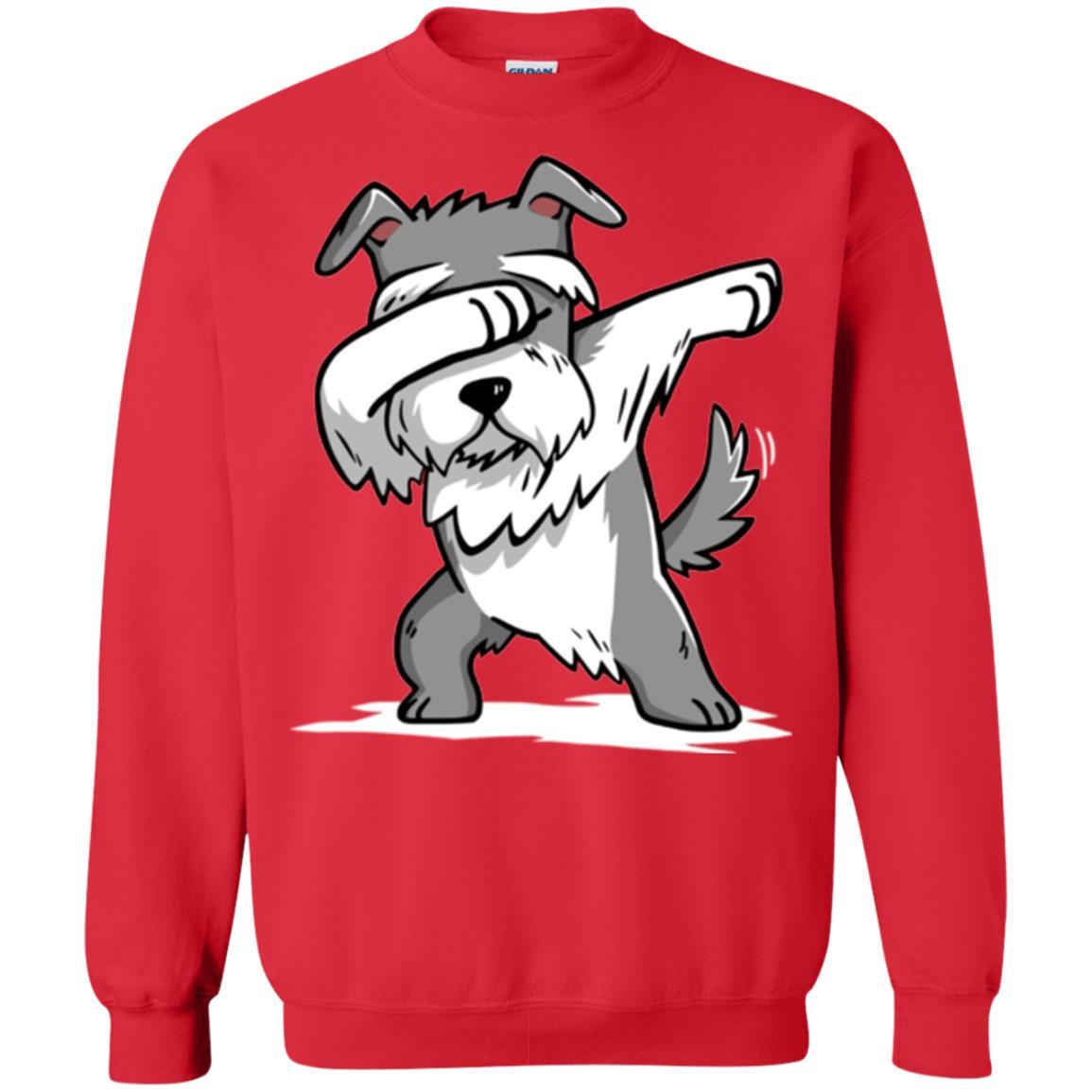 Dog Lover T-shirt Miniature Schnauzer Cute Dabbing Red
