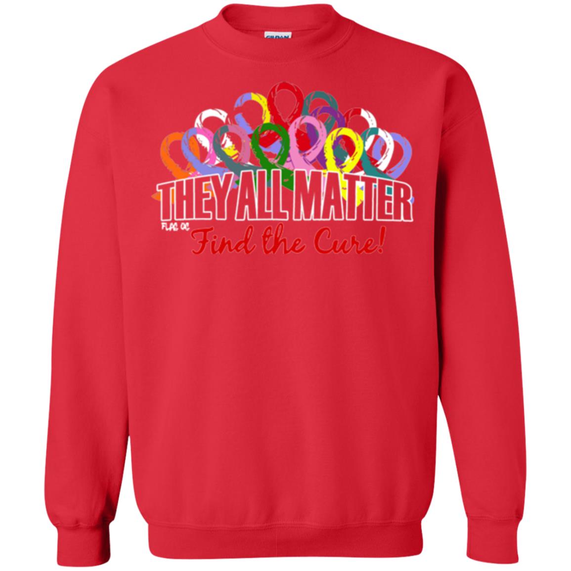 They All Matter Flag Of Find The Cure Cancer Awareness Shirt Red