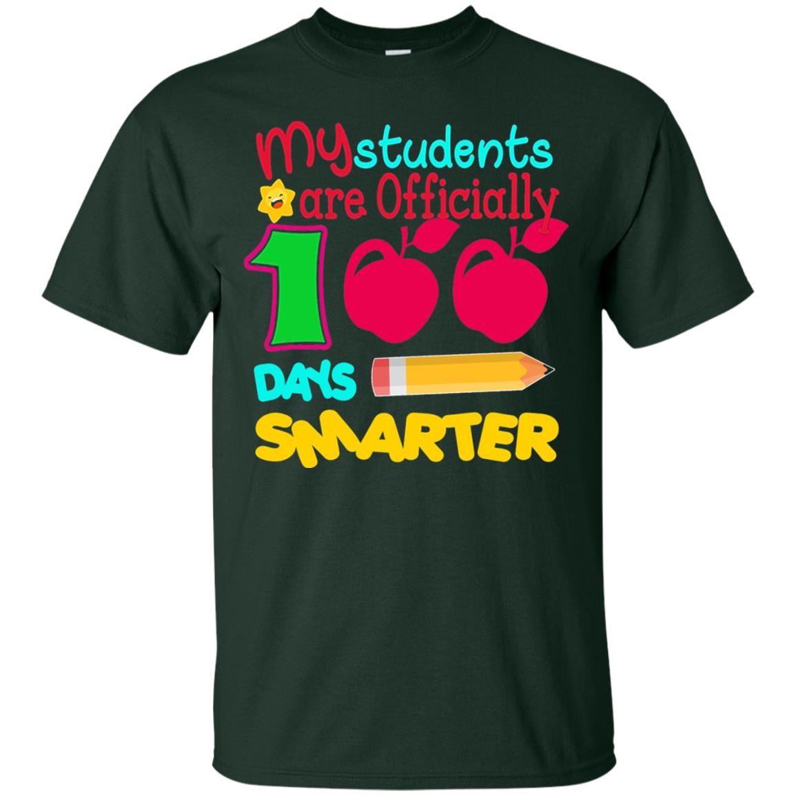 My Students Are Officially 100 Days Smarter Teachers T-shirt Forest