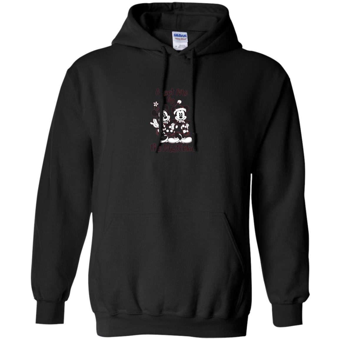 Christmas T-shirt Meet Me By Mistletoe Black