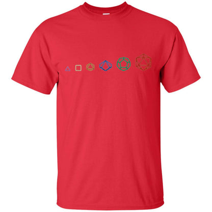 Gamer T-shirt D20 Dice Evolution Role T-shirt Red