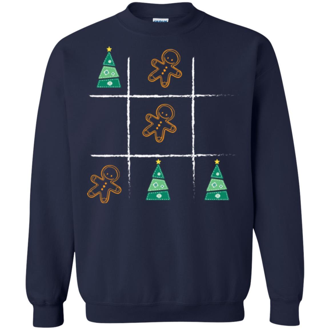 Christmas T-shirt Tic Tac Toe Board Game Navy