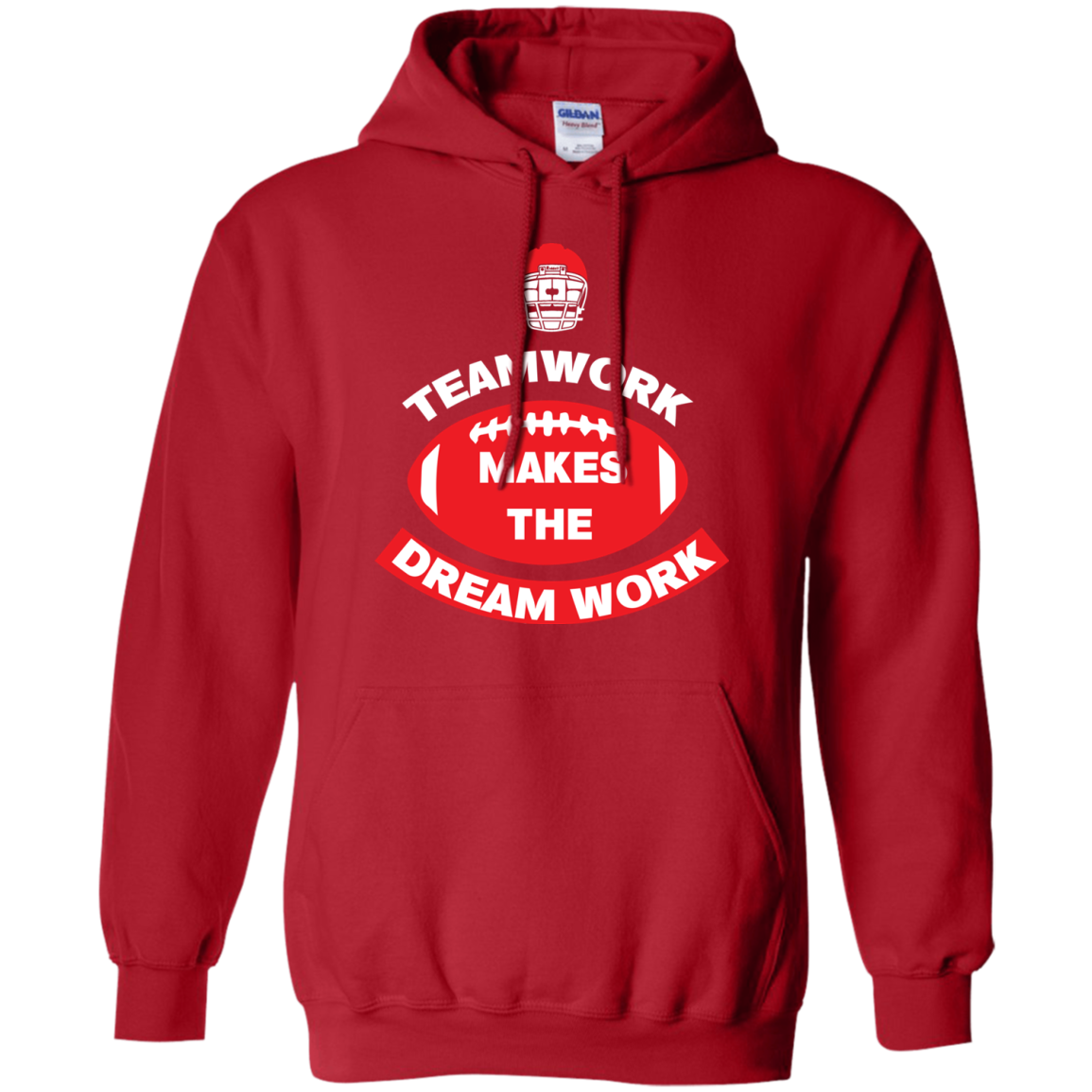 Football T-shirt TeamWork Makes The Dreamwork Red