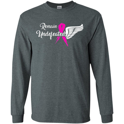 Breast Cancer T-shirt Remain Undefeated Dark Heather